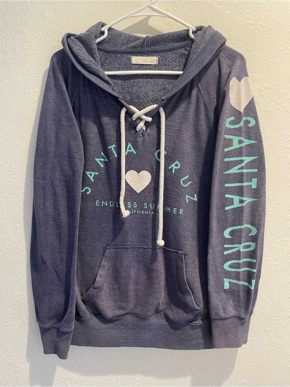 🌊Ocean Drive Santa Cruz Endless Summer Lace Up Hoodie XL 🏄♀️ 🩵 - Picture 1 of 13